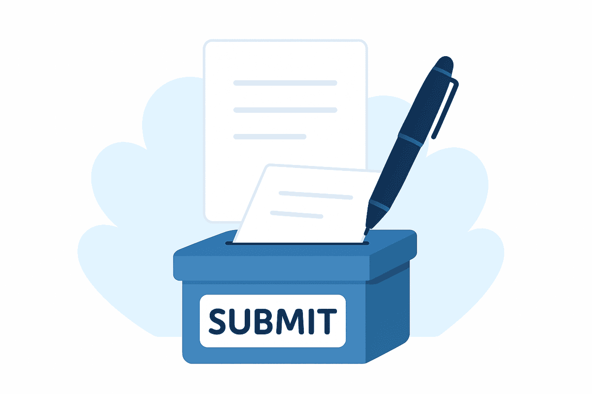 Founders assembling paperwork